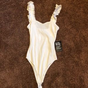 White bodysuit NEVER WORN NEW WITH TAGS